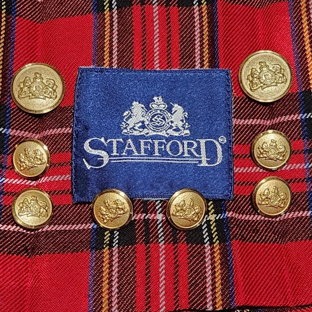 Set of 8 NEW Gold Tone Buttons for Blazer LION UNICORN CREST letter S Stafford